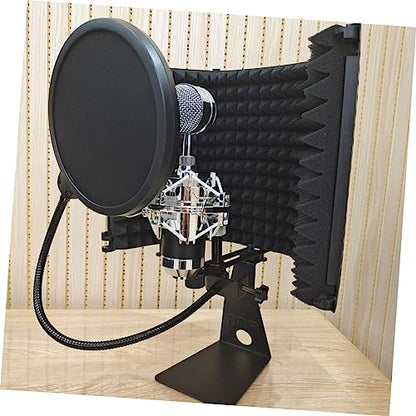 Abaodam Professional Microphone Pop Filters Double-layer Mic Shield Filter Windscreen for Broadcasting