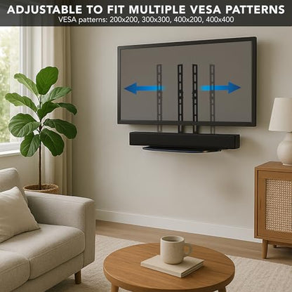 Mount-It TV Wall Mount Shelf Bracket Under TV for Cable Box, DVD Player, Stereo AV Components Shelf,Black - size: Single