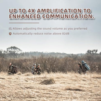 PROHEAR 2 Pack Electronic Ear Protection for Shooting with 4X Sound Amplification, Gun Range Hearing Protection Muffs, NRR 23dB Noise Reduction Headphones for Hunting, Green and Brown - style: Electronic-green+brown