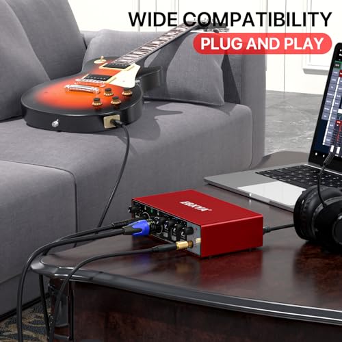 EBXYA 2x2 Audio Interface - 24-bit/192kHz USB Recording Sound Card
