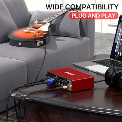 EBXYA 2x2 Audio Interface - 24-bit/192kHz USB Recording Sound Card
