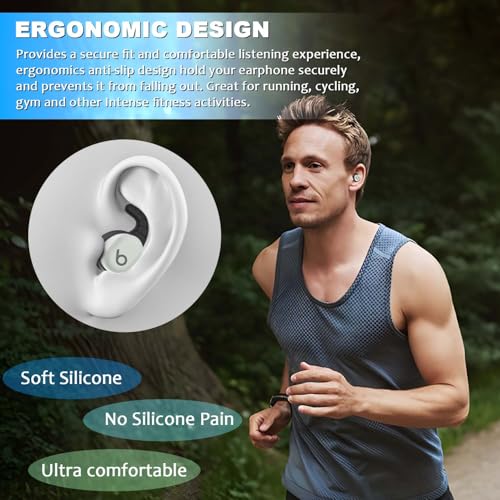 Ear Hooks for Beats Solo Buds, 5 Pairs Ear Hook Compatiable with Beats Solo Bud 2024 Silicone Accessories Anti-Slip Ear Covers Holder [Not Fit in The Charging Case](Black)