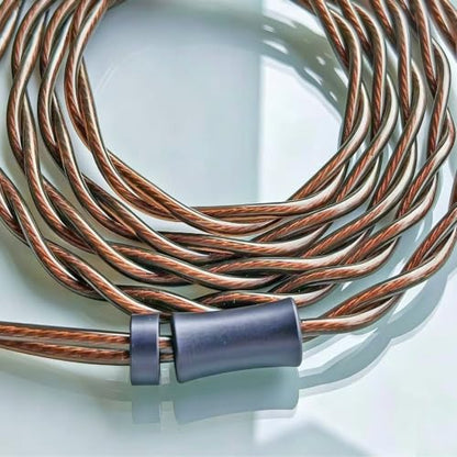 FAAEAL HiFi Audiophile IEM Cable,6N High Purity Oxygen Free Copper (OFC) Wired Earphone Cable Compatible with KZ ZS10 ZSN AS16,QDC-C Pin in Ear Monitor Cords for Musicians 3.5mm 4.9ft(Recessed 2pin)