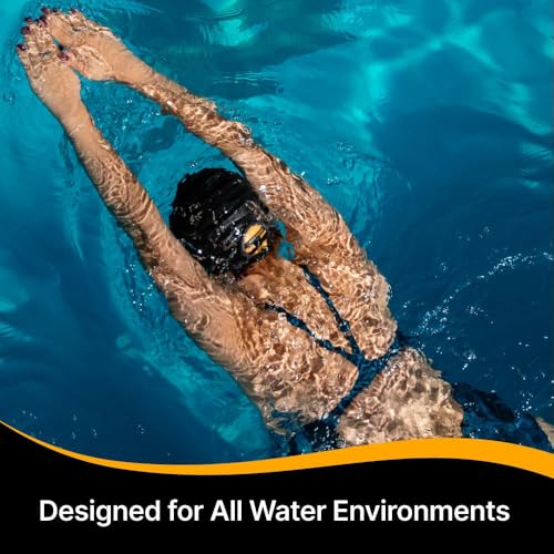 Music 2-in-1 Bundle: Open-Ear Underwater Music Player for Swimmers with Anti-Fog Swimming Goggles - color: Yellow