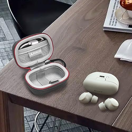 RLSOCO Carrying Case for Sony WF-1000XM5 The Best Truly Wireless Noise Cancelling Earbuds - Black (Case Only) - color: WF-1000XM5 Case Black
