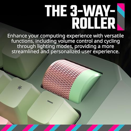 Cooler Master MK770 Macaron Wireless Mechanical RGB Gaming Keyboard, Kailh Box V2 Click White Switches, Gasket Structure, Hot-Swappable, Bluetooth|2.4GHz, Tactile 3-Way Dial, QWERTY (MK-770-MCKW1-US) - style: MK770 Macaron White