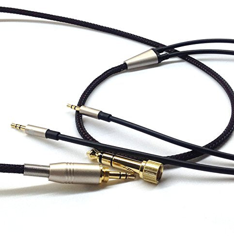 Replacement Cable Compatible with Hifiman HE400S, HE-400I, HE-400i（Dual 2.5mm Port）, HE560, HE-350, HE1000, HE1000 V2 Headphone 3.5mm / 6.35mm to Dual 2.5mm Jack Male Cord 3meter/9ft - size: with Dual 2.5mm male