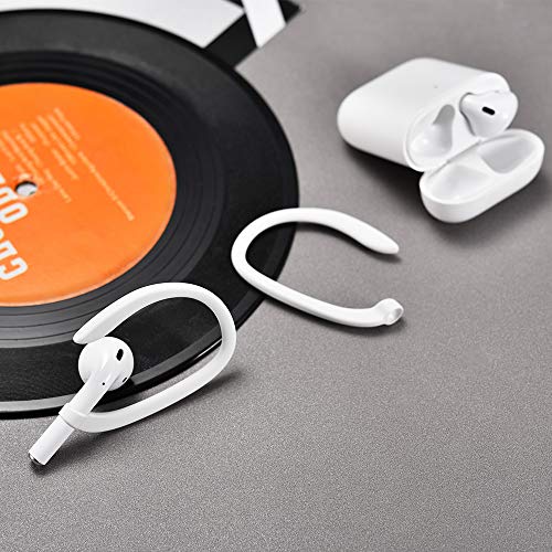 Ear Hooks for Apple AirPods Pro 2/1 & AirPod 4-1, White | Comfortable to wear, Anti Slip Sports Hooks, Easy Install and Take off, Compatible with all AirPods Model (Except Pro 3) - color: White