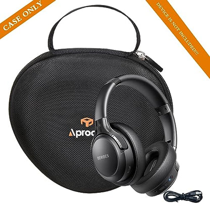Aproca Headphones Case Compatible with iClever BTH12 / HS19 / BTH26 / BERIBES/eKids Jurassic World Foldable Kids Headphones, Portable Storage Bag - color: Black-Pro