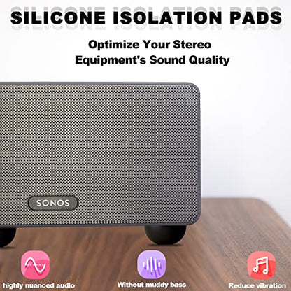 1.25" Subwoofer Speaker Isolation Pad with Adhesive Rubber Feet, 4 Packs - size: 4 Pcs