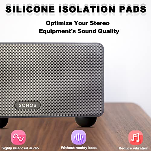 1.25" Subwoofer Speaker Isolation Pad with Adhesive Rubber Feet, 16 Packs - size: 16 Pcs