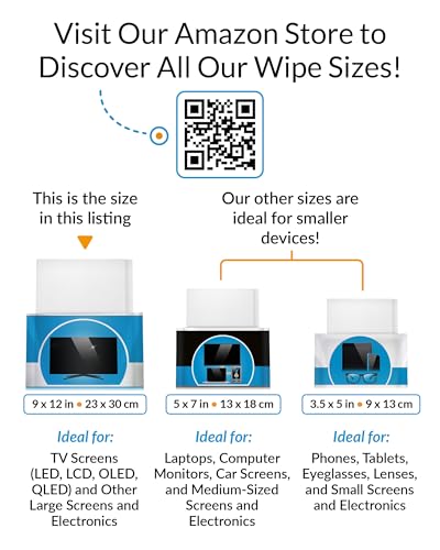 iCloth XL Screen Cleaning Wipes, Lint-Free and Streak-Free, Fast-Drying, Removes Dust, Fingerprints, and Smudges (20 XL Wipes) - size: 20 Count (Pack of 1)
