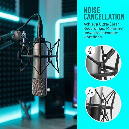 Garneck 10 Pack Microphone Shock Mount Rubber Bands – High Elasticity Replacement Belts Compatible with Most Mic Holders – Universal Vibration Isolator Rings for Studio Recording & Podcasting