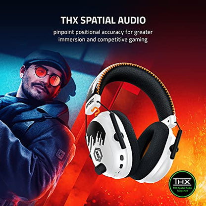 Razer BlackShark V2 Pro Wireless Gaming Headset: THX 7.1 Spatial Surround Sound - 50mm Drivers - Detachable Mic - for PC, PS5, PS4, Switch - Six Siege Special Edition - color: Six Siege