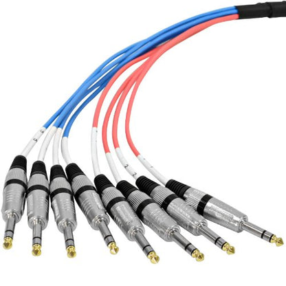 Seismic Audio - SAXT-8x15F - 8 Channel 15' XLR Female to 1/4" TRS Snake Cable - size: 15 Foot - 8 Channel