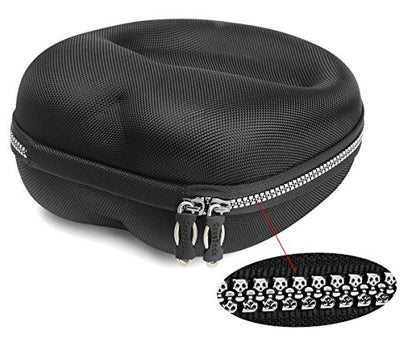 Headphone Case for Skullcandy Crusher ANC 2, Crusher Evo, Crusher, Hesh Evo, Hesh ANC, Hesh3/2/2 Wireless, Riff 2, Riff, Grind, Uproar; GO 810/600; Beats EP, Studio3, Raycon Everyday - color: Black with skull pattan zipper