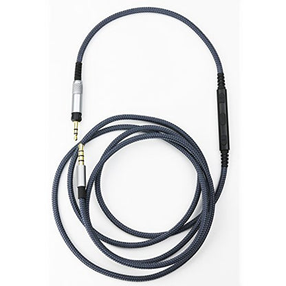 Fantasia Cable Compatible with Sennheiser HD598, HD598 SE, HD518, HD598Cs, HD599, HD569, HD579 Headphones, Remote Volume Mic for iPhone 4.3FT