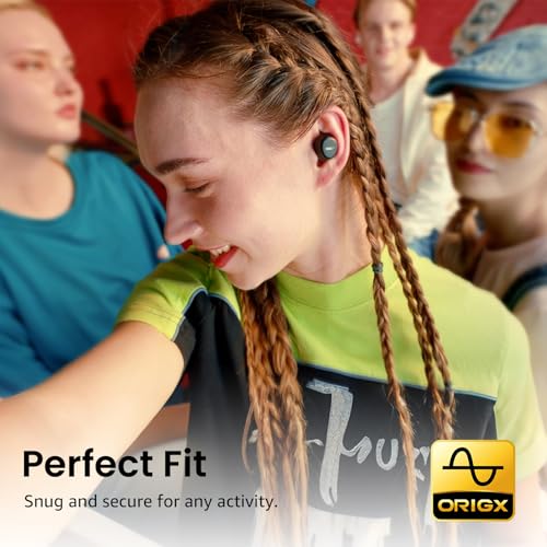 TOZO A1 Wireless Earbuds Bluetooth 5.3 Light Weight in Ear Headphones | IPX5 Waterproof, 2 Mics for AI Calls, Immersive Premium Sound Bass Ear buds with Charging Case, 32 Presets EQ via TOZO App - color: Black