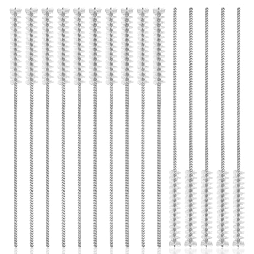 15Pcs Hearing Aid Cleaning Brush Kit, Extremely Fine Small Holes Cleaner, Reusable Vent Tube Cleaning Brush for Hearing Amplifiers Earbuds Headphones