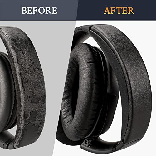 SOULWIT Replacement Kit for Bose QC45/QC35/QC SE - Black | (Ear Pads Cushions+Headband+Silicone Sweat Cover) for Quiet Comfort 35/QC35 ii/QC45/QC SE/QC Wireless Headphones - color: Black