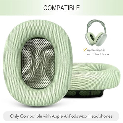 GEVO Upgraded Ear Cushions Replacement Earpads for AirPods Max 1 & 2 Headphones, Protein Leather Ear Pads Ear Covers Cups with Memory Foam and Magnet for AirPods Max 1 & 2 (Green) - color: Green