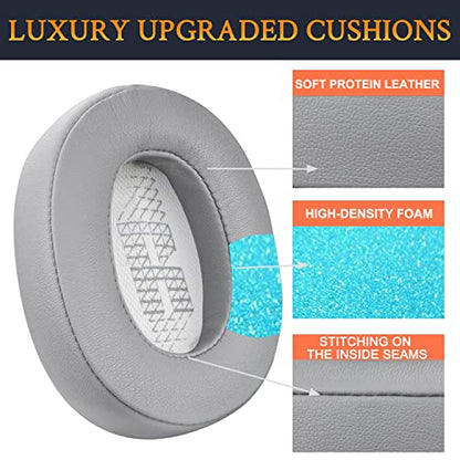 SOULWIT Professional Replacement Ear Pads for JBL Live 500BT/Live 500 BT Around-Ear Wireless Headphone, Earpads Cushions with Softer Protein Leather, Noise Isolation Foam - Grey - color: Grey