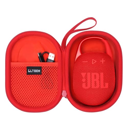Case for JBL Clip 5/4 Ultra-Portable Waterproof Bluetooth Speaker Red | Hard Carrying Travel Case for JBL Clip 5/4 Ultra-Portable Waterproof Bluetooth Speaker - color: Red