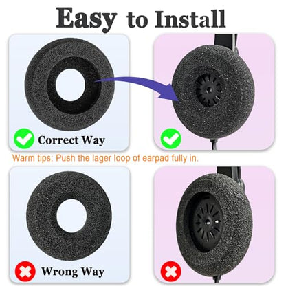 Ear Cushions for Plantronics Headset Replacement Earpads Foam Ear Pad