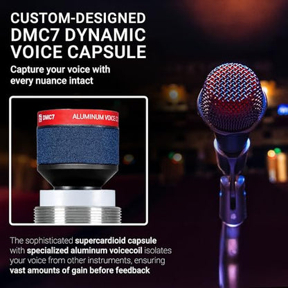 SE ELECTRONICS V7 Dynamic Microphone for Singing, Speech & Studio Recording - XLR Handheld Professional Microphone with Supercardioid Aluminum Voice Coil for Huge Gain Before Feedback - Black | Supercardioid Aluminum Voice Coil for Huge Gain Before Feedba
