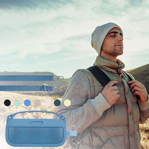 Lebakort 2nd Gen Silicone Cover Compatible with Bose SoundLink Flex 2nd Gen/Bose SoundLink Flex Portable Speaker (Blue Dusk Cover) - color: Blue Dusk Cover
