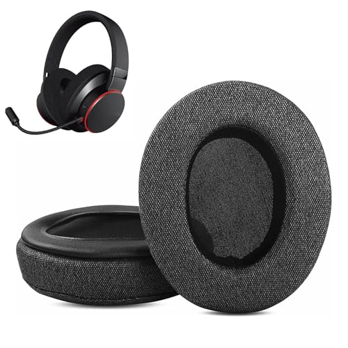 Breathable Fabric Earpads Replacement for Creative Sound BlasterX H6 7.1 USB Gaming Headset Ear Cushions