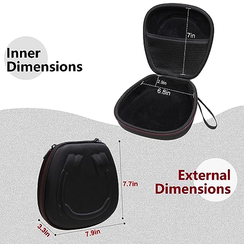 Case for Logitech H390/H391/Zone 301/H111/H570e Wired Headset Black | Hard Carrying Travel Wired Headset Case for Logitech H390/H391/Zone 301/H111/H570e & JIAMQISHI/Poly Blackwire 3220/AOC - color: Black