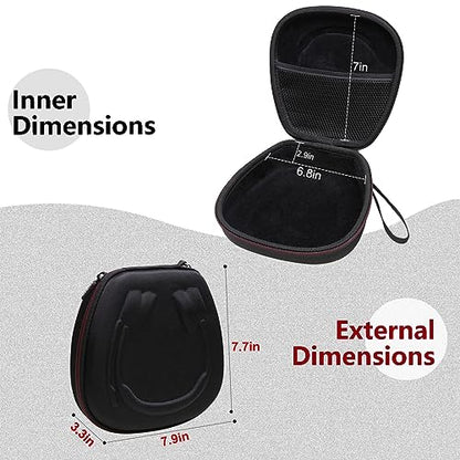 Case for Logitech H390/H391/Zone 301/H111/H570e Wired Headset Black | Hard Carrying Travel Wired Headset Case for Logitech H390/H391/Zone 301/H111/H570e & JIAMQISHI/Poly Blackwire 3220/AOC - color: Black