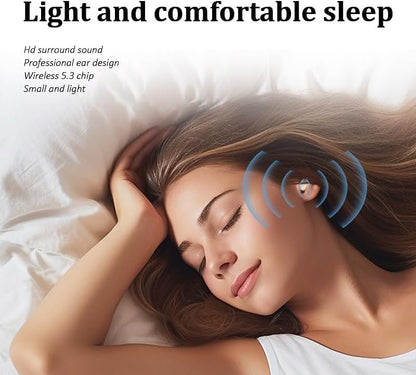 Mini Earbuds for Work and Sleep, Small Bluetooth 5.3 Headphones, 24 Hours Total Battery Life