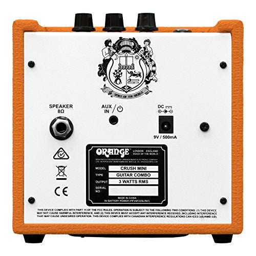 Orange Crush Mini Guitar Amplifier Combo 3 Watts - color: Orange