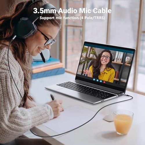 UGREEN 3.5mm Audio Cable, 4-Pole TRRS, Nylon Braided, Hi-Fi Stereo, 3FT | Male to Male, Auxiliary Cable, AUX Cord, Compatible with iPad, Samsung Phones, Tablets, Car Home Stereos, Headphones, Speaker - size: 3FT