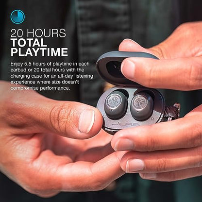 JLab JBuds Lux ANC Over Ear Headphones Bundle with JBuds Mini True Wireless Earbuds, Active Noise Cancelling, Bluetooth multipoint, Sage