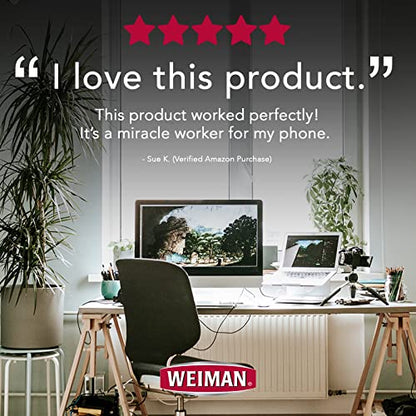 Weiman Electronic Disinfecting Wipes- 2 Pack - Safely Clean Your Laptop, Computer, TV, Screen Equipment-Electronic Cleaner Wipes-15 Count