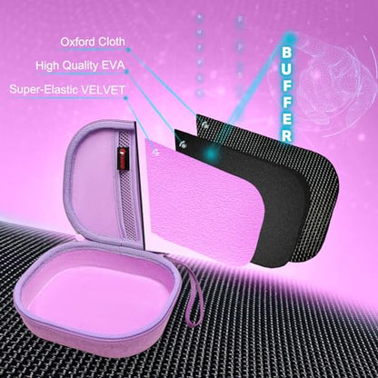 XANAD Hard Case for Bose QuietComfort, QC Ultra, QC 45, QC 35, QC45 SE, QC SE or Skullcandy Crusher Evo, Hesh ANC, Hesh Evo, Crusher ANC 2, Crusher, Riff 2 Noise Headphones（Outer Purple+Inner Purple） - color: Outer Purple+Inner Purple