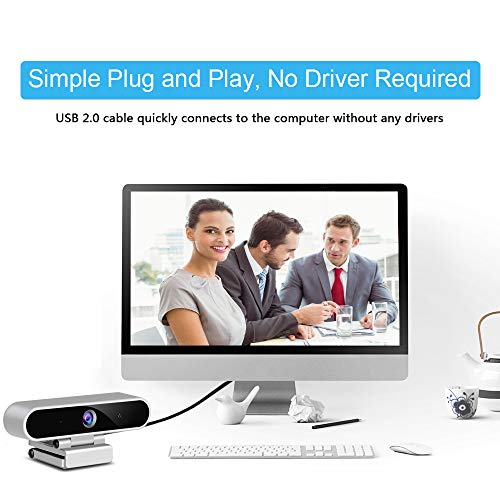 Webcam with Microphone,Camera for Computer Desktop 1080P HD Webcam,Plug and Play USB Webcam for Laptop Flexible Rotatable Clip and Tripod,Privacy Cover for Video Calling Recording Conferencing