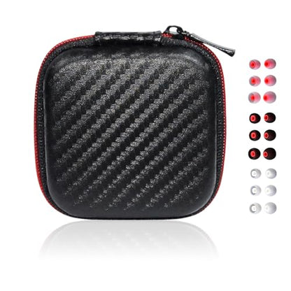 in Ear Monitor Case, Portable Earbud Hard Case, Waterproof Earphone Storage Box, Travel Carrying Case for QKZ/KZ,Fit for Earbud and IEM Cables