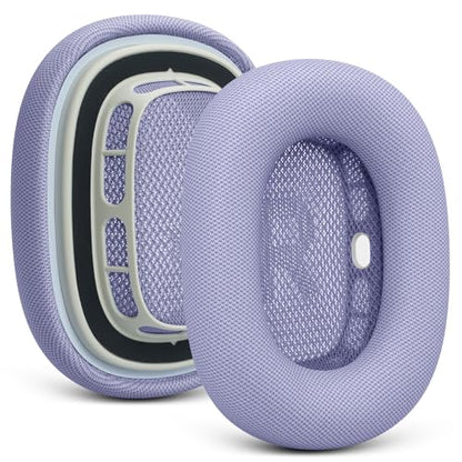 Ear Cushions Replacement for Apple AirPods Max 1 & 2- Cups Headphones Pads | Upgraded Earpads Covers Sweatproof Protein Leather Silicone Foam for Workout & Gym (Purple) - color: Purple