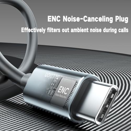 wired Ear buds with Mic Noise Cancellation Dynamic Bass In-ear Headphones | USB C Plug,Call Microphone Noise Cancelling wired Earphone,Sound-Isolating High fidelity USB Type C earbud with DAC audio