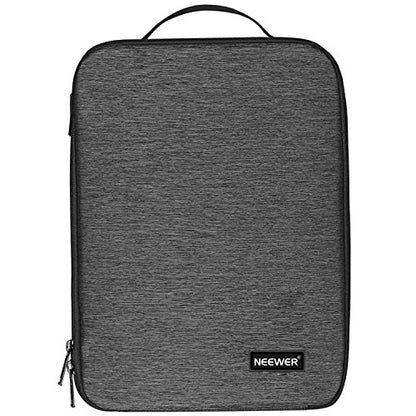 Neewer NW140S Waterproof Camera and Lens Storage Carrying Case 8.7x5.9x12.6 inches Soft Padded Bag for Canon Nikon Sony DSLR, 4 Lens or Flash, Trigger, Battery Accessories(Grey) | 8.7"x5.9"x12.6", Soft Padded Bag, Compatible with Canon Nikon Sony DSLR, 4