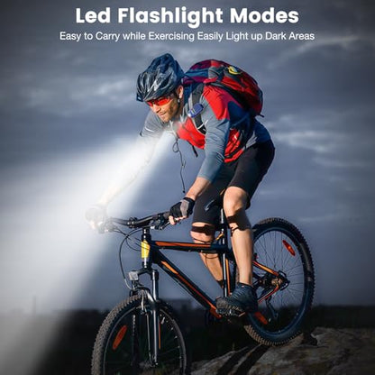 Wearable Bluetooth Speaker, Clip-On Portable Speaker with Built-in Mics Hands-Free Music and Calls for Hiking/Biking, portable bluetooth speakers with LED Light, 15H Battery Life Speakers(Blue)
