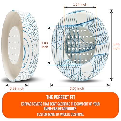 WC SweatZ Studio - Patented Covers for Beats Studio 3 (A1914) & 2 (B0500) | Made by Wicked Cushions | Made with Premium Silicone | Also fits B0501 | Ivory Tide - color: Ivory Tide
