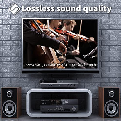 Suplong Optical Audio Cable 24K Gold-Plated Digital Optical Audio Toslink Cable for [S/PDIF] LG/Samsung/Sony/Philips Sound Bar, Smart TV, Home Theater, PS4, Xbox & PlayStation (6ft, Black) - color: Black, size: 6ft