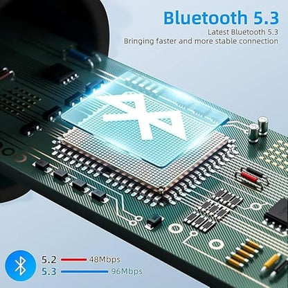 Bluetooth Headphones True Wireless Earbuds Active Noise Cancellation, IPX7 Waterproof in-Ear Ear Buds with Mic for TV Smart Phone Laptop Computer Sports