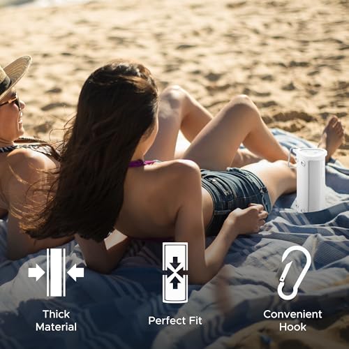 Heavy Duty Protective Carrying Case for Sonos Roam 2 | White | Compatible with Sonos Roam, Roam 2 & Roam SL | Includes Bluetooth Button | Protect Your Wireless Speaker | Cover / Sleeve - color: Roam 2 - White