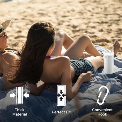 Heavy Duty Protective Carrying Case for Sonos Roam 2 | White | Compatible with Sonos Roam, Roam 2 & Roam SL | Includes Bluetooth Button | Protect Your Wireless Speaker | Cover / Sleeve - color: Roam 2 - White